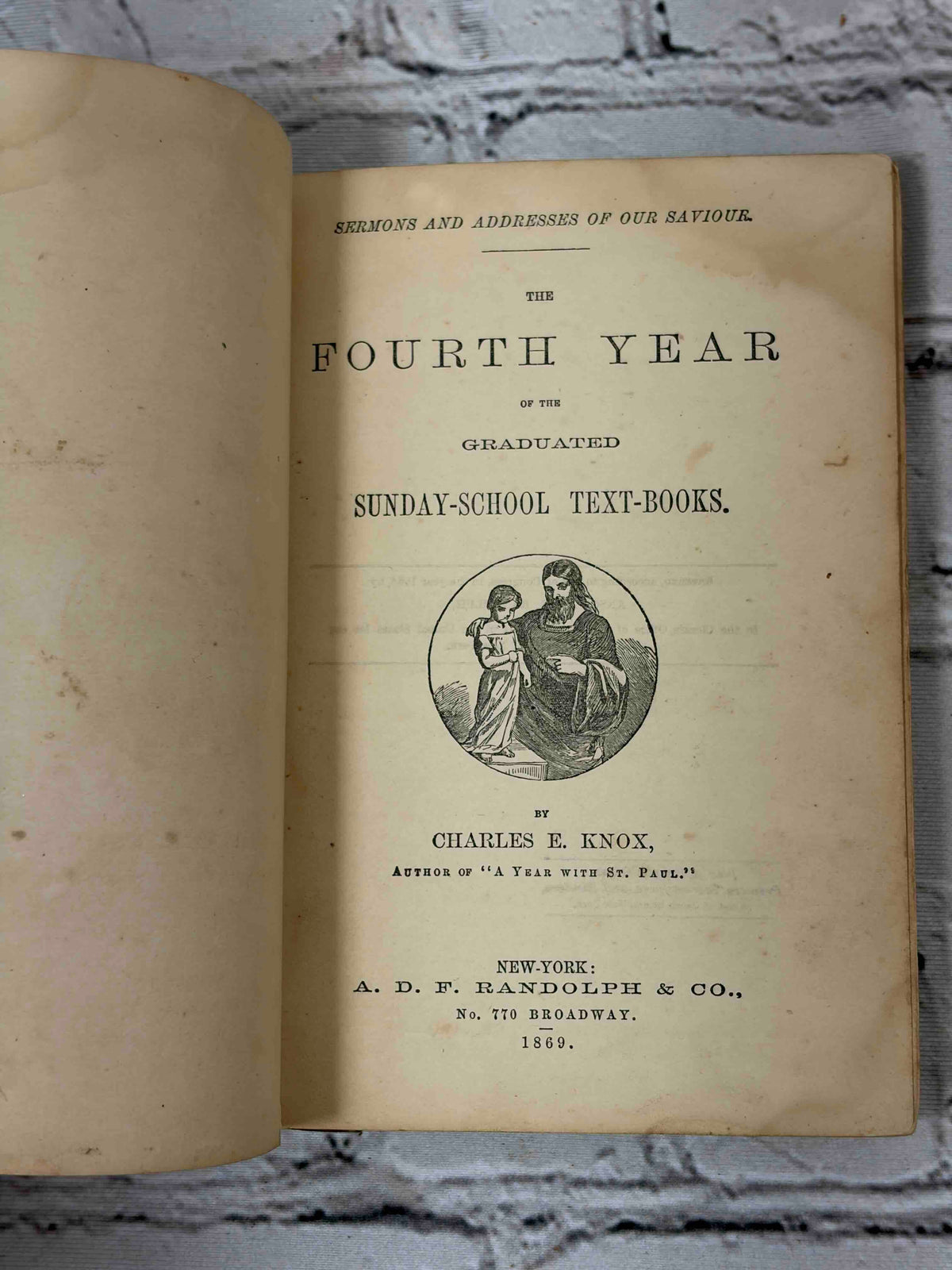 The Fourth Year Sunday-School Text-Book by Charles E. Knox, 1869 - title page