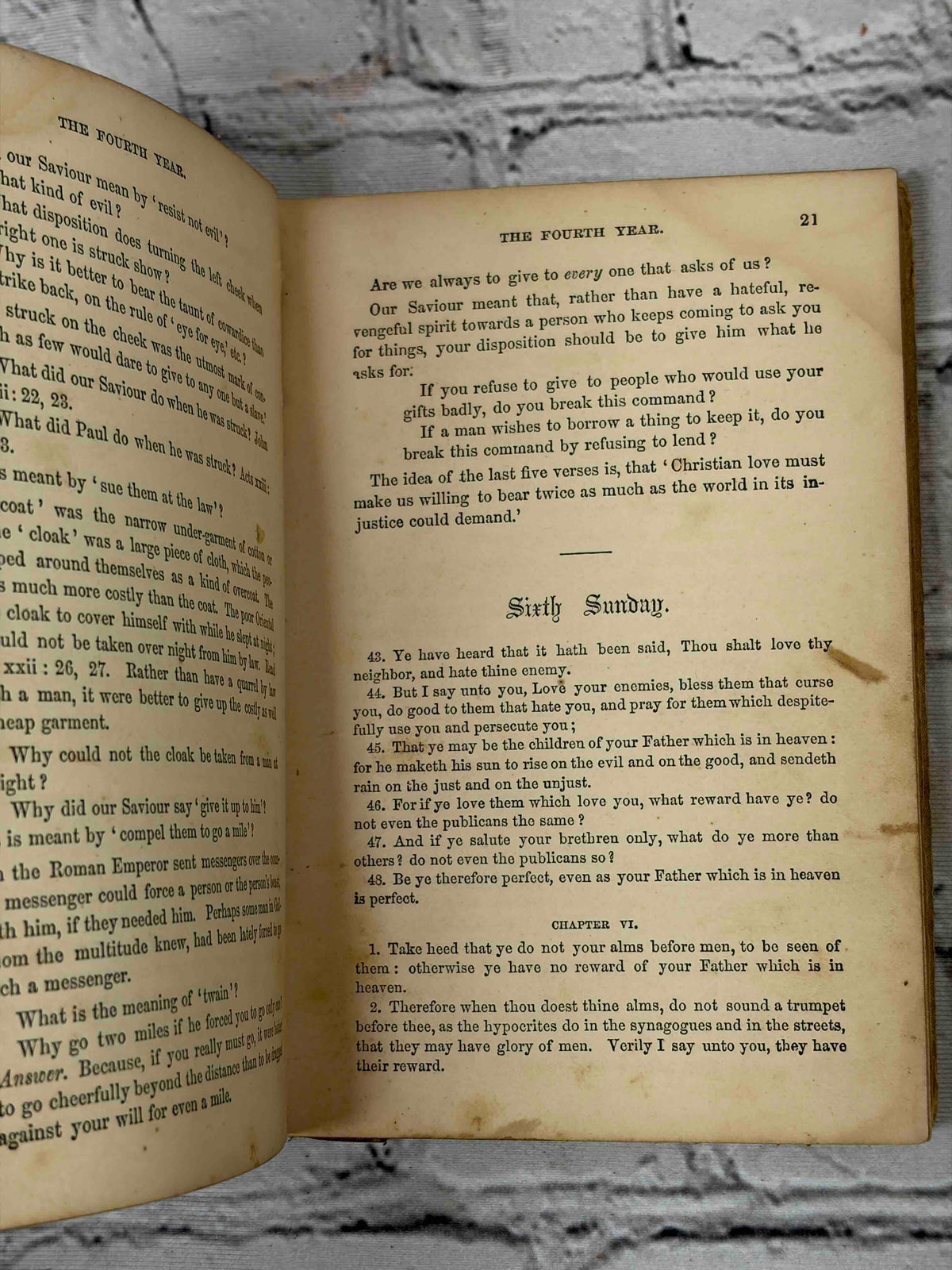 The Fourth Year Sunday-School Text-Book by Charles E. Knox, 1869 - interior pages
