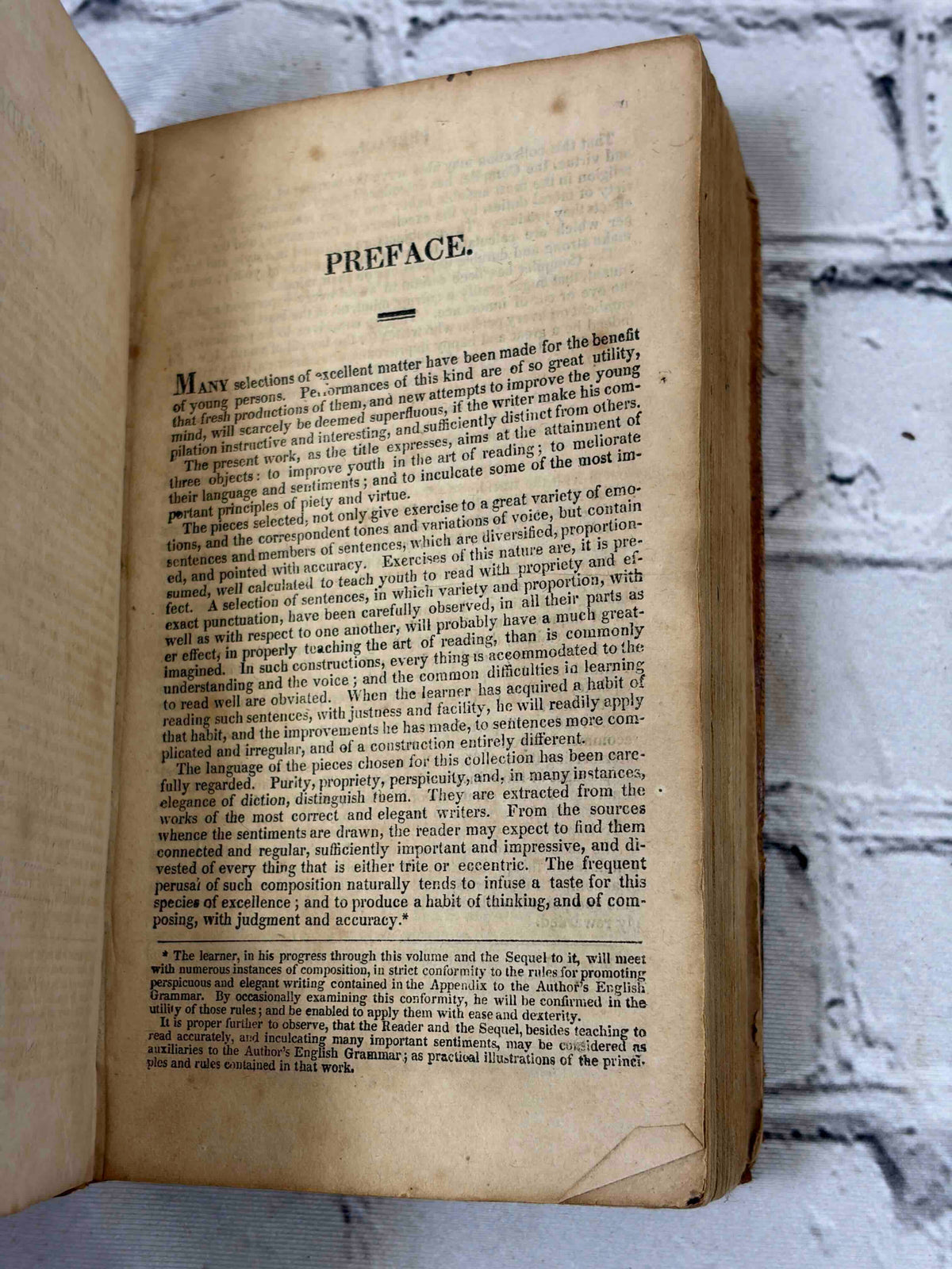 The English Reader by Lindley Murray, 1822 Exeter - preface