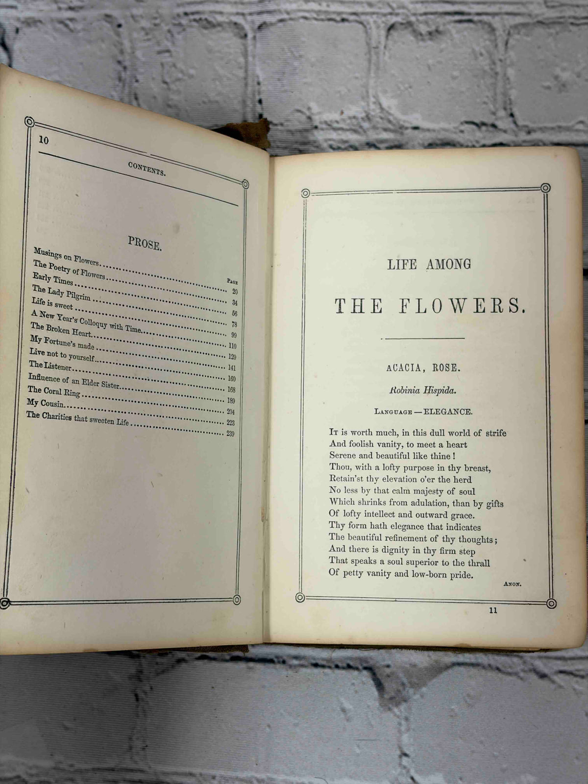 The Rural Wreath by Laura Greenwood, 1858 - section title, Life Among the Flowers