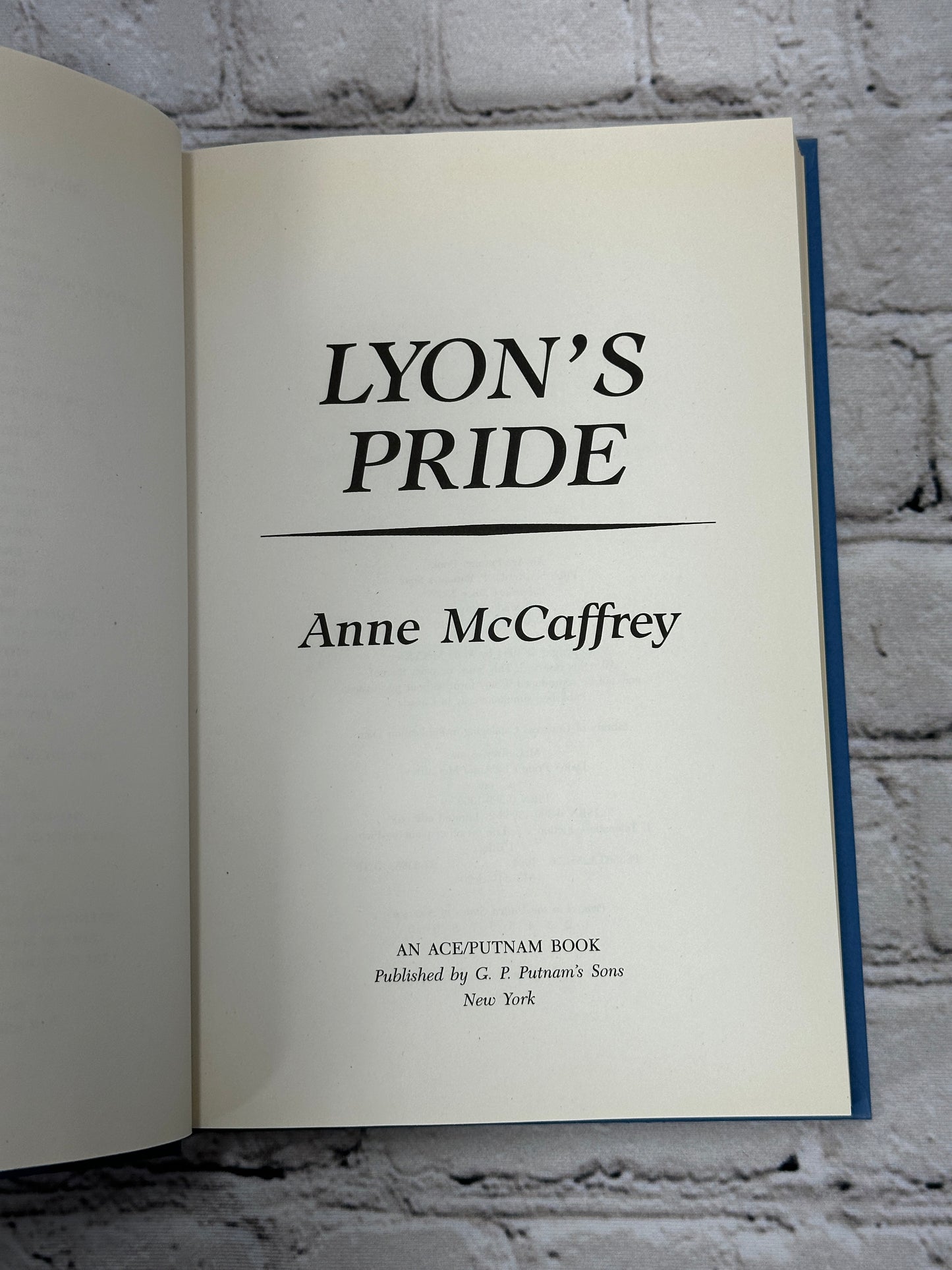 Lyon's Pride by Anne McCaffrey [1994 · 1st Print]