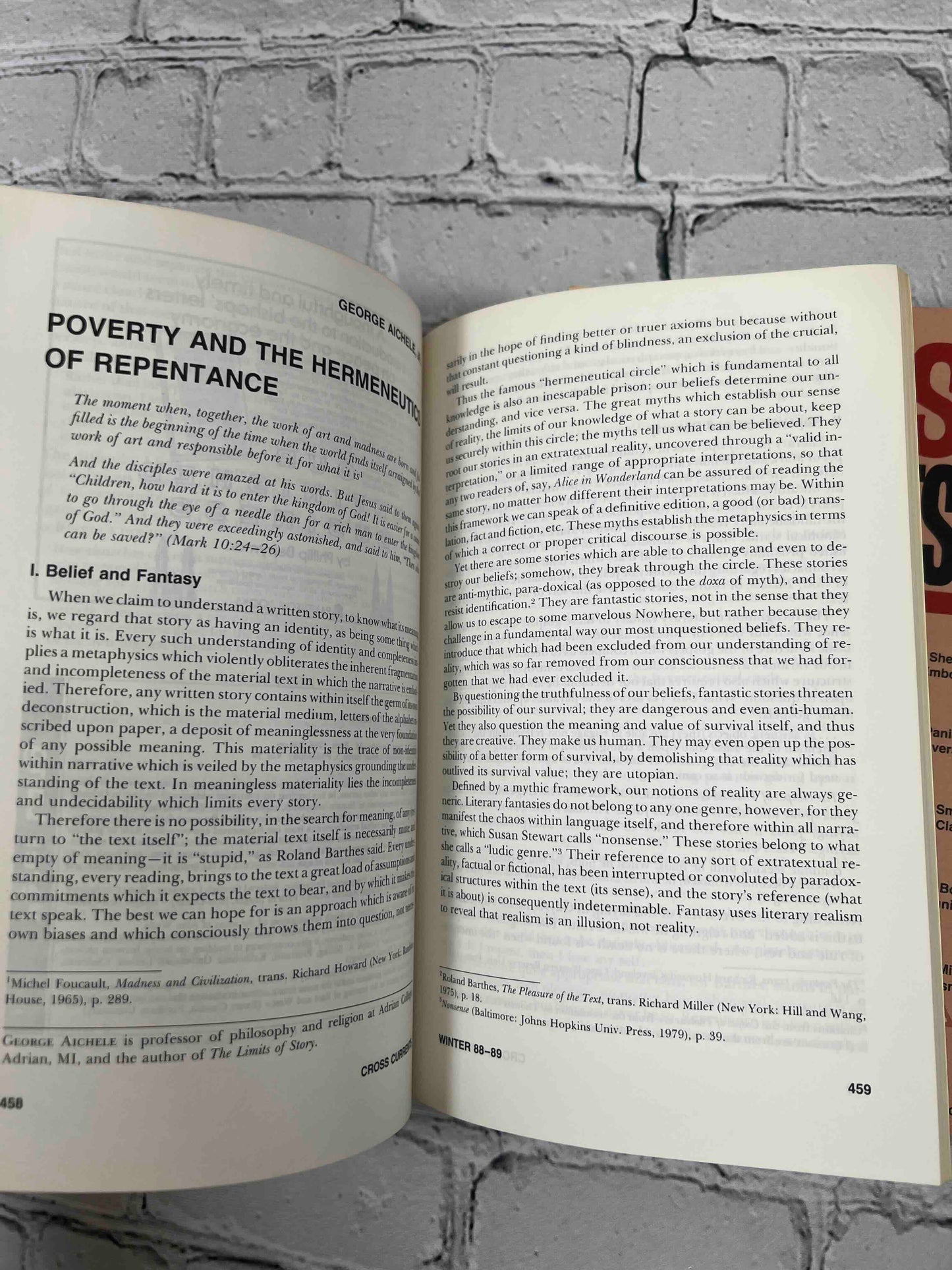 Cross Currents: Quarterly Review (Vol. 38, Number 3 & 4)
