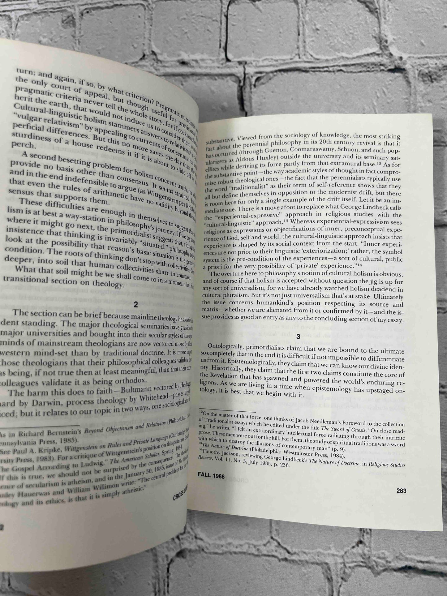 Cross Currents: Quarterly Review (Vol. 38, Number 3 & 4)