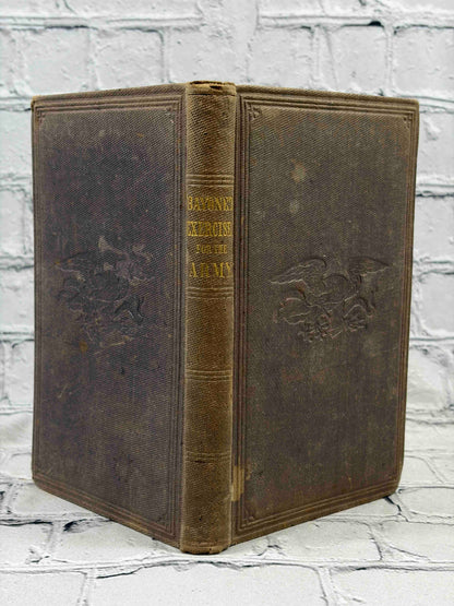 Manual of Bayonet Exercise by George B. McClellan, 1856 Lippincott - spine and front cover