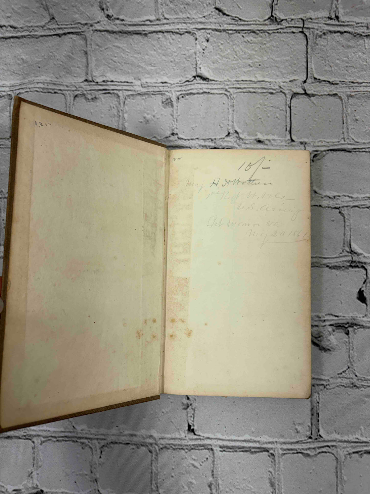 Manual of Bayonet Exercise by George B. McClellan, 1856 Lippincott - pencil ownership inscription of Maj. H. N. Worthen, Fort Monroe 1861