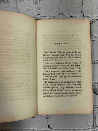 Manual of Bayonet Exercise by George B. McClellan, 1856 Lippincott - preface