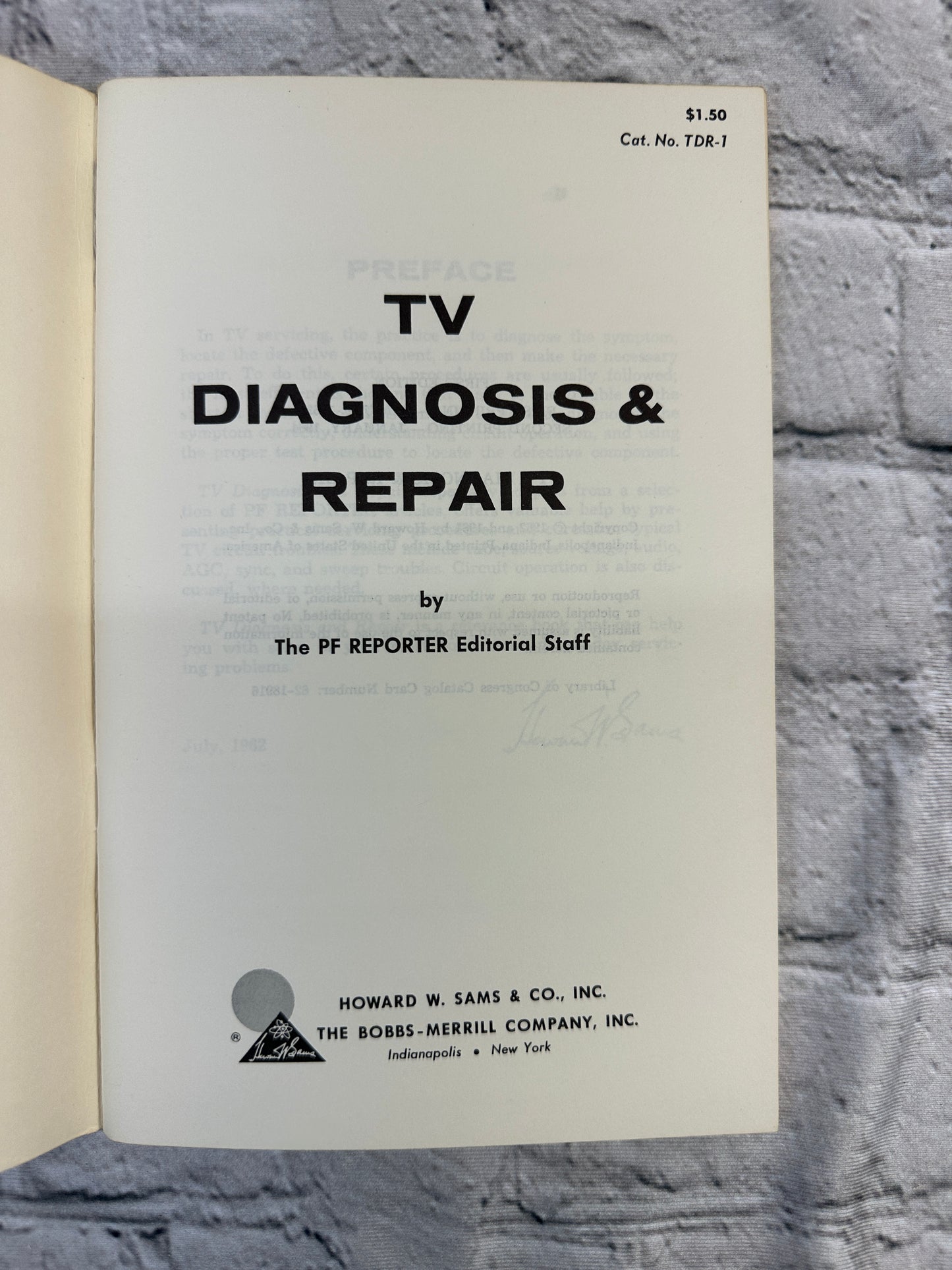 TV Diagnosis and Repair by PF Reporter Editorial Staff [1964 · First Edition]