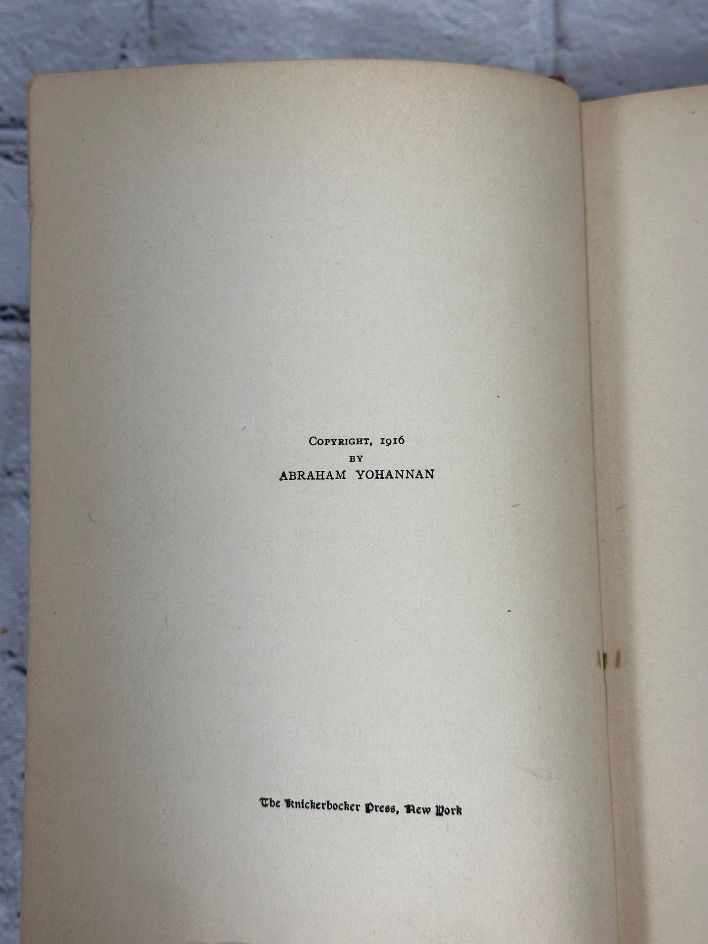 The Death of a Nation by Abraham Yohannan [First Edition · 1916]