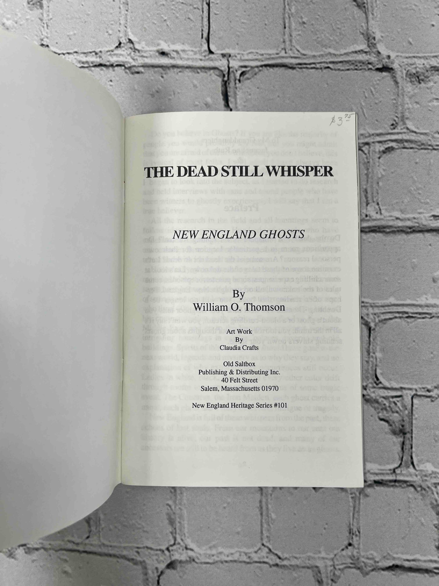 The Dead Still Whisper: New England Ghost