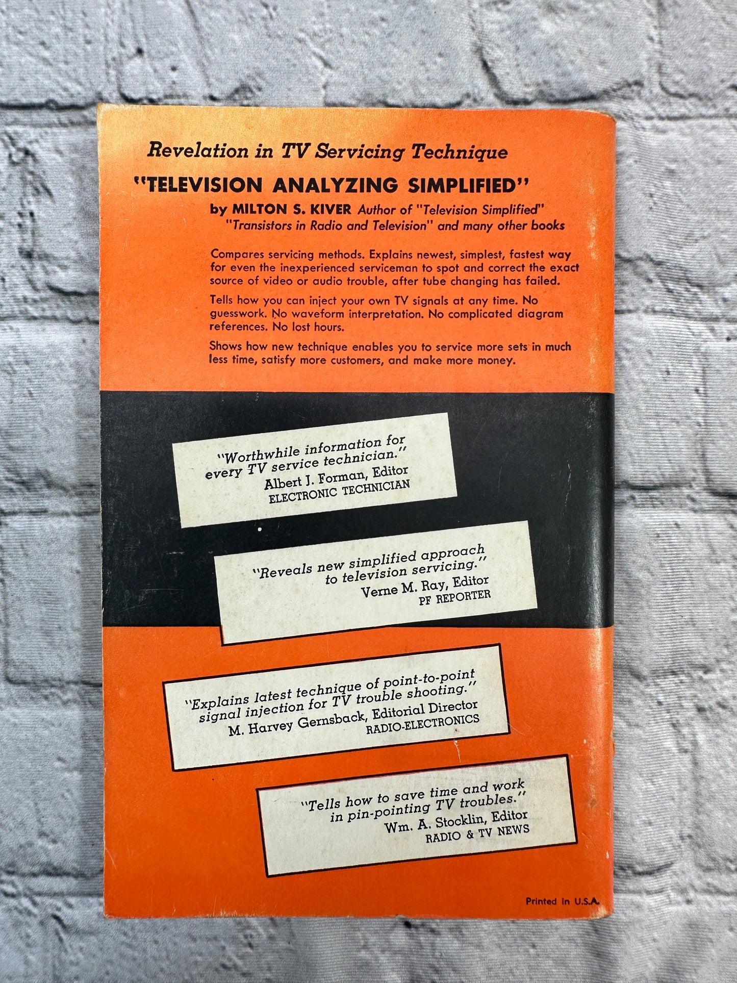 Television Analyzing Simplified by Milton S. Kiver [1963 · Third Edition]