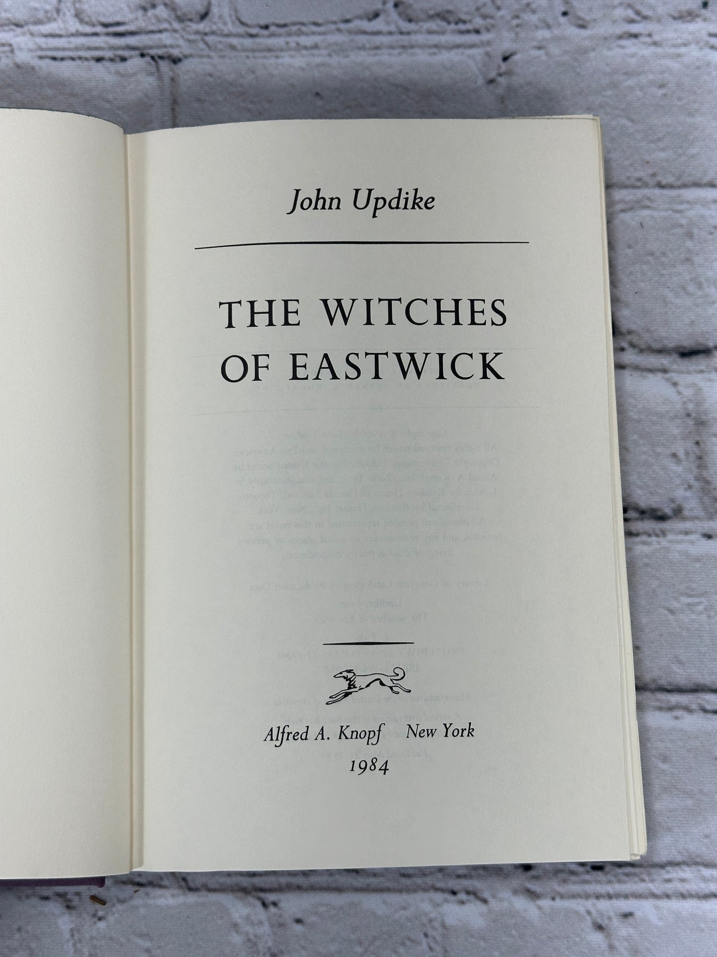 The Witches of Eastwick by John Updike [1st Edition · 1984]