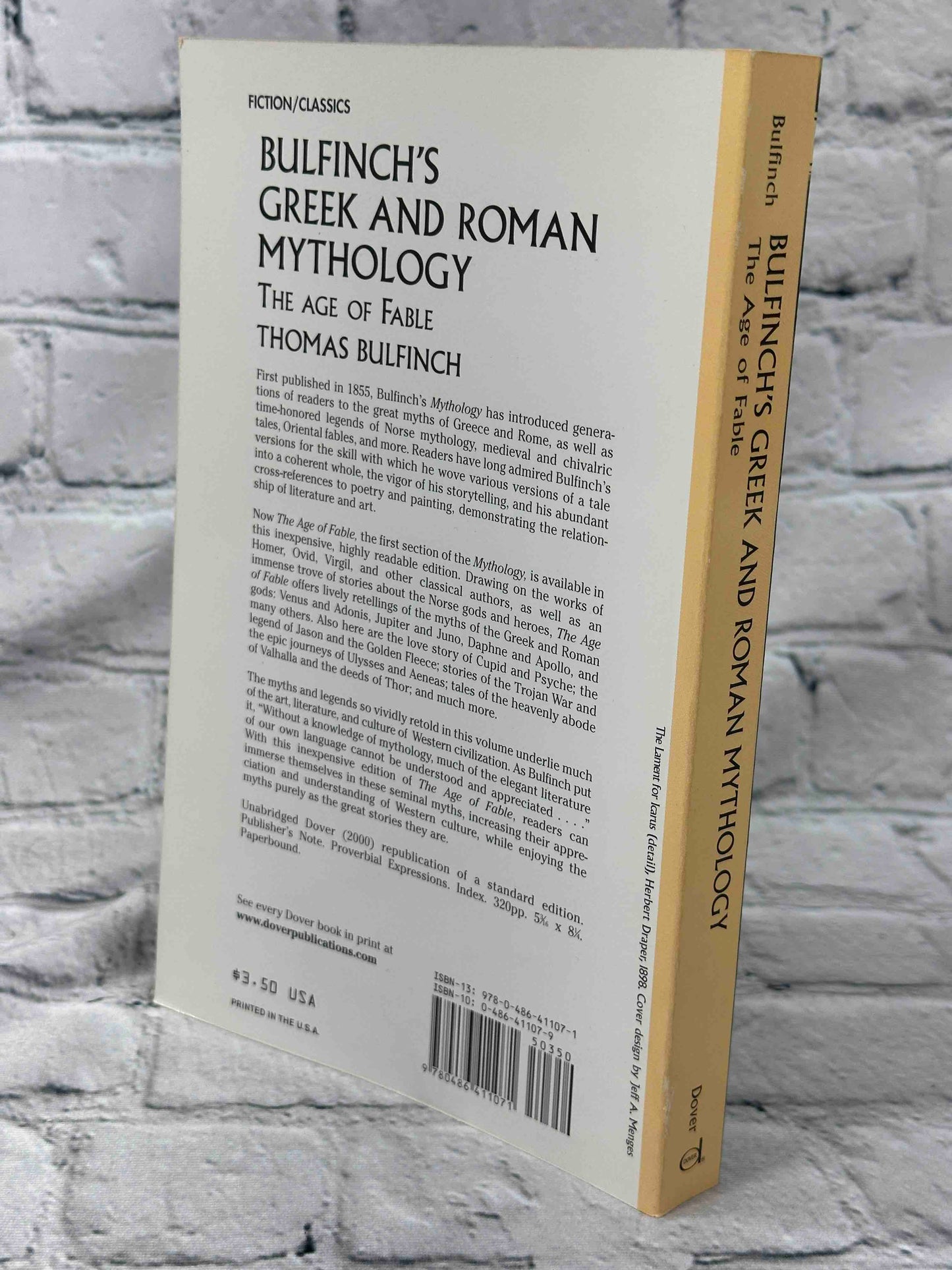 Bulfinch's Greek and Roman Mythology: The Age of Fable (Dover Thrift Editions: Literary Collections)