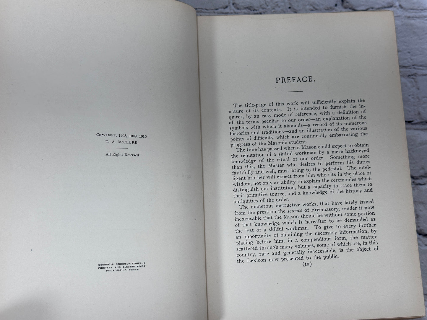 Lexicon of Freemasonry By Albert G. Mackey [McClure Publishing · 1914]