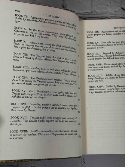 The Iliad and The Odyssey of Homer, Classics Club 1942-1944 - Iliad contents, continued