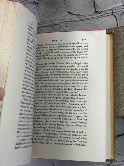 The Iliad and The Odyssey of Homer, Classics Club 1942-1944 - Iliad pages 356-357, stain detail