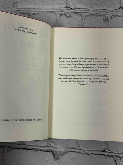 The Iliad and The Odyssey of Homer, Classics Club 1942-1944 - Odyssey copyright page