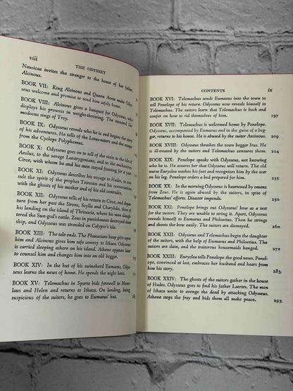 The Iliad and The Odyssey of Homer, Classics Club 1942-1944 - Odyssey contents, continued