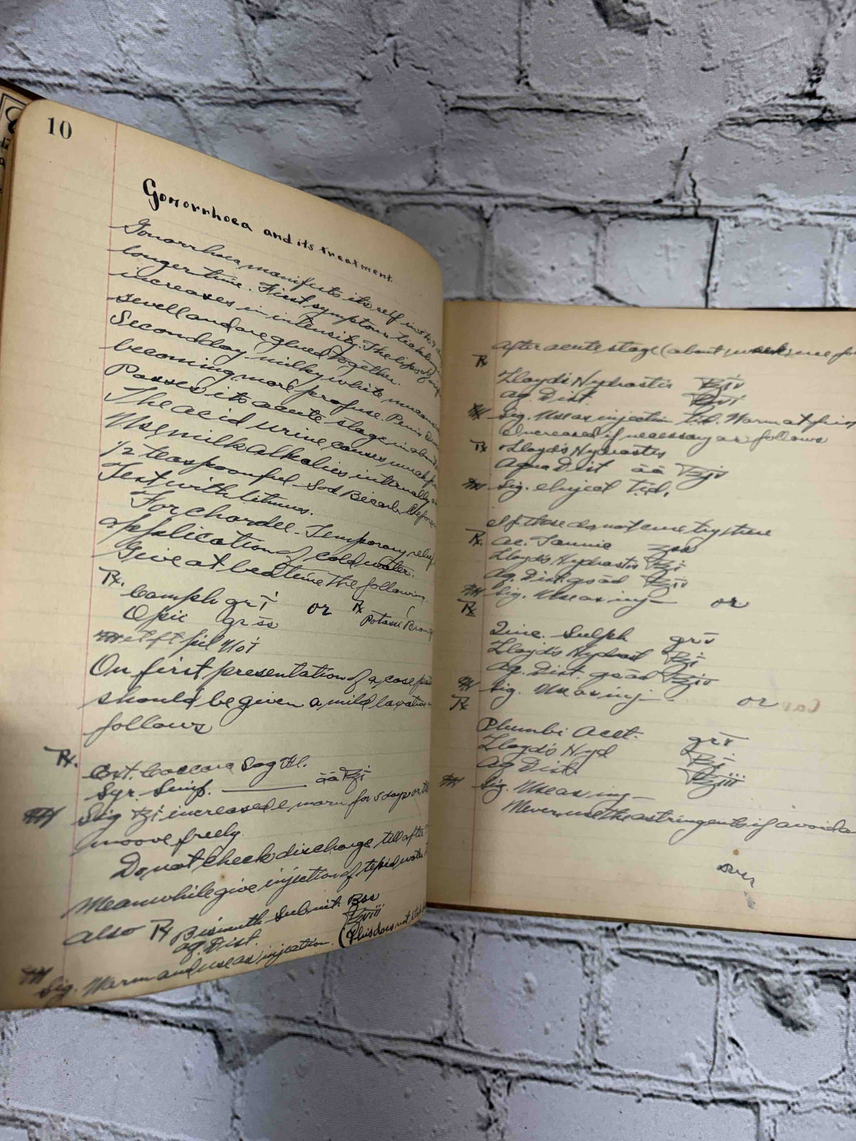 Pharmacist's handwritten formula book of Charles C. Neff, Ph.G., 1903-1906 - handwritten formulas, page 10