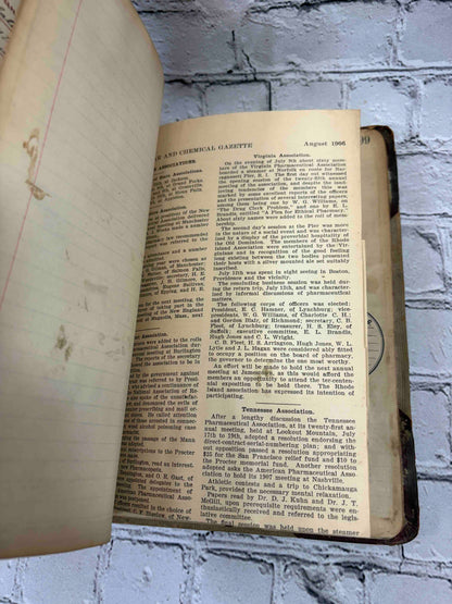 Pharmacist's handwritten formula book of Charles C. Neff, Ph.G., 1903-1906 - pasted-in 1906 trade journal clipping