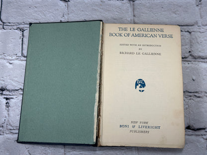 The Le Gallienne Book of American Verse [1925]