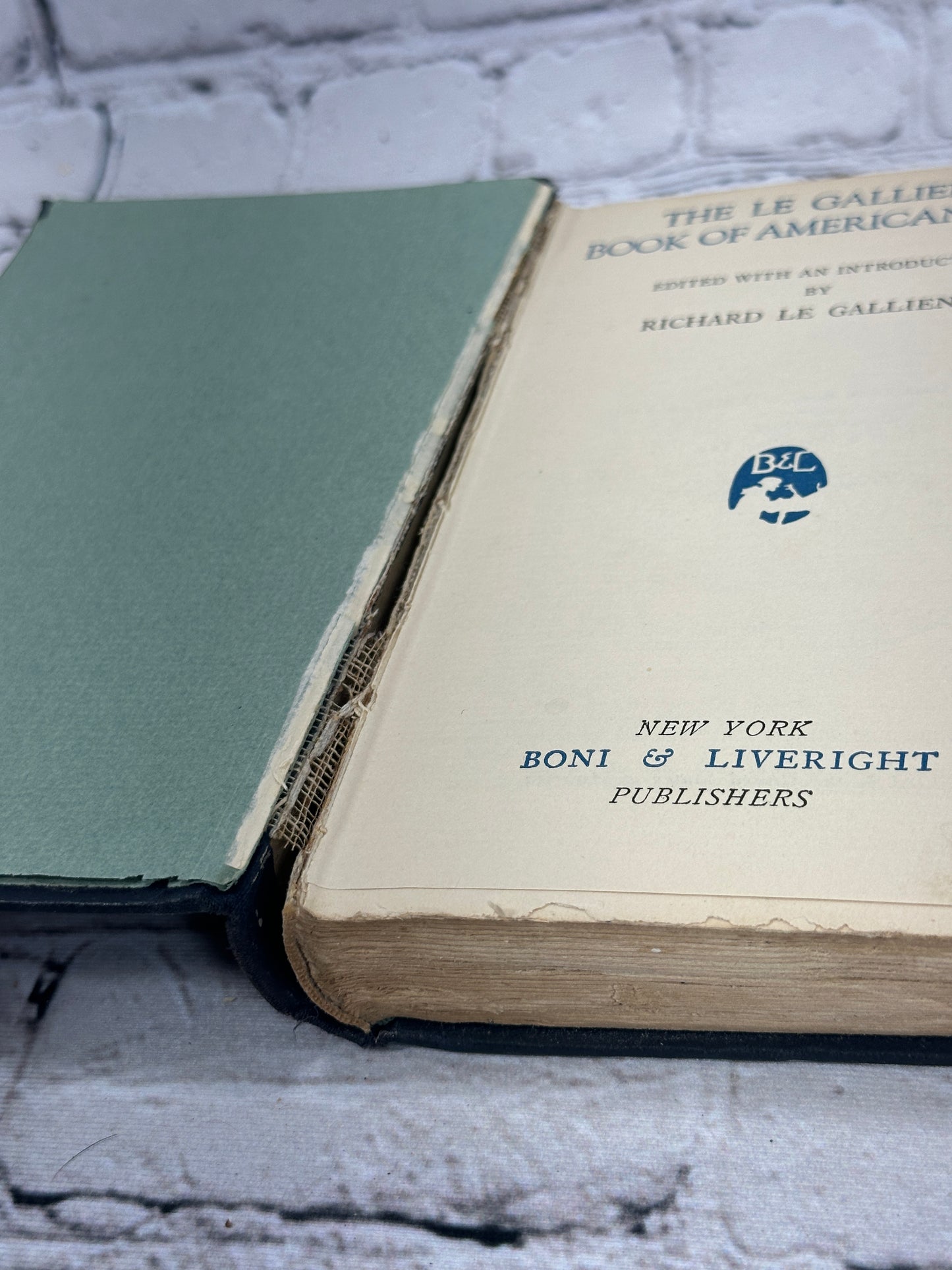 The Le Gallienne Book of American Verse [1925]