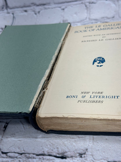 The Le Gallienne Book of American Verse [1925]