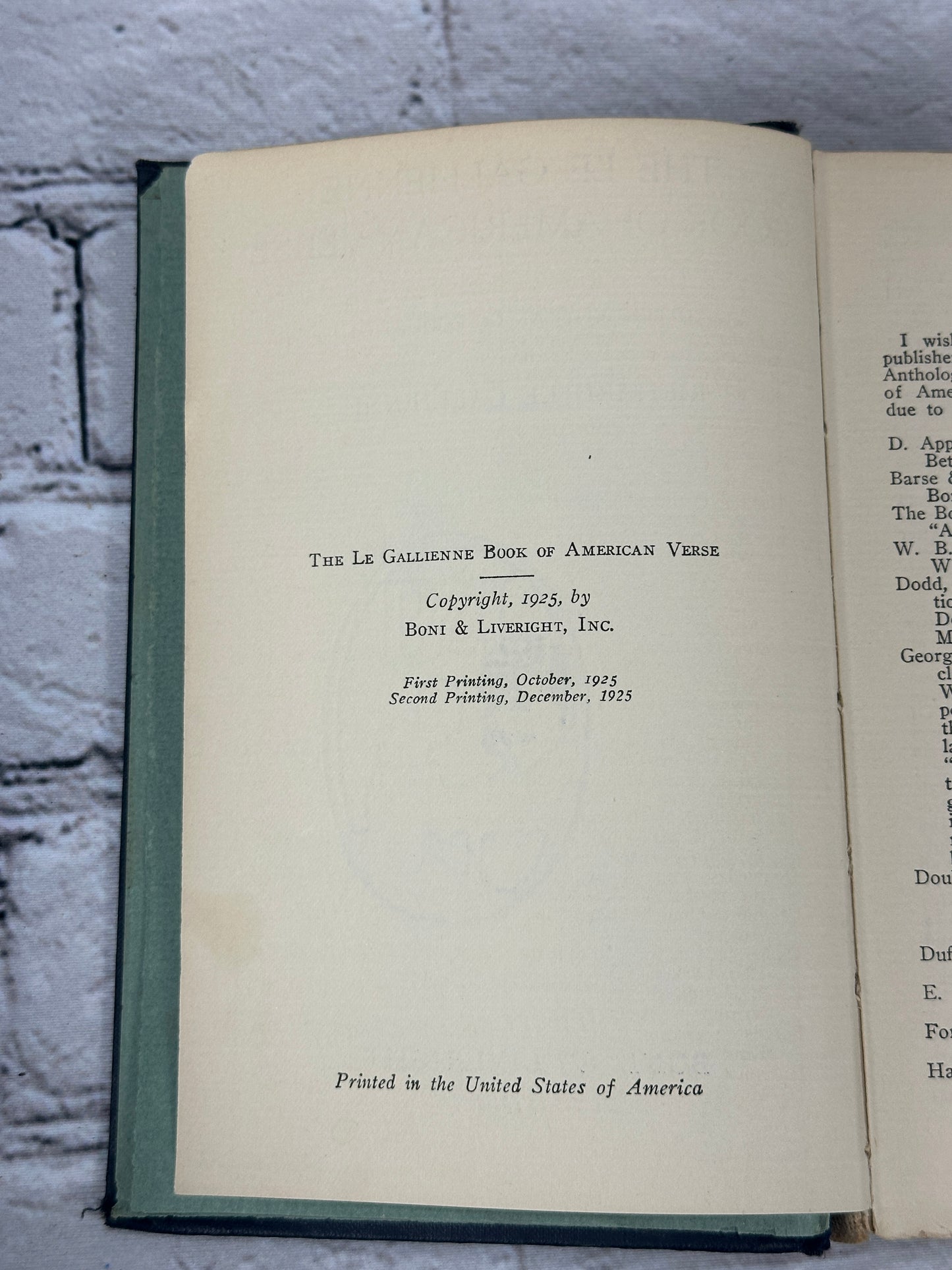 The Le Gallienne Book of American Verse [1925]