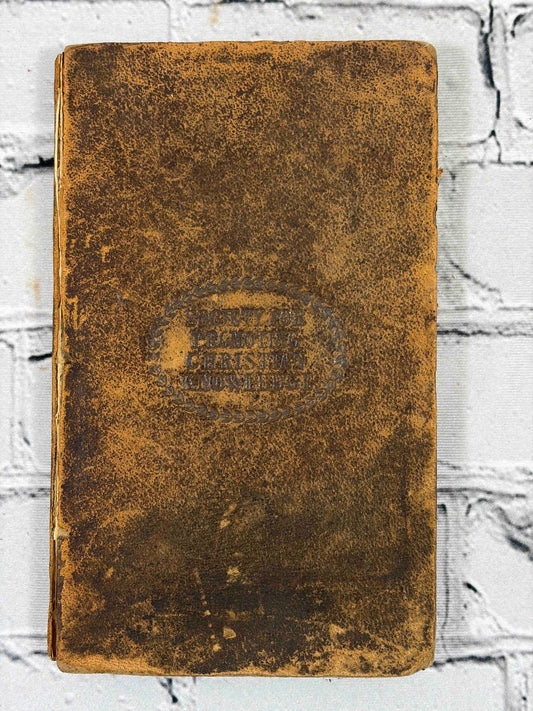 An Abridgment of the New Testament by Mrs. Trimmer, Rivington leather edition - front cover with SPCK stamp