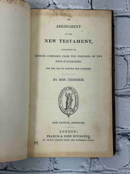 An Abridgment of the New Testament by Mrs. Trimmer, Rivington leather edition - title page