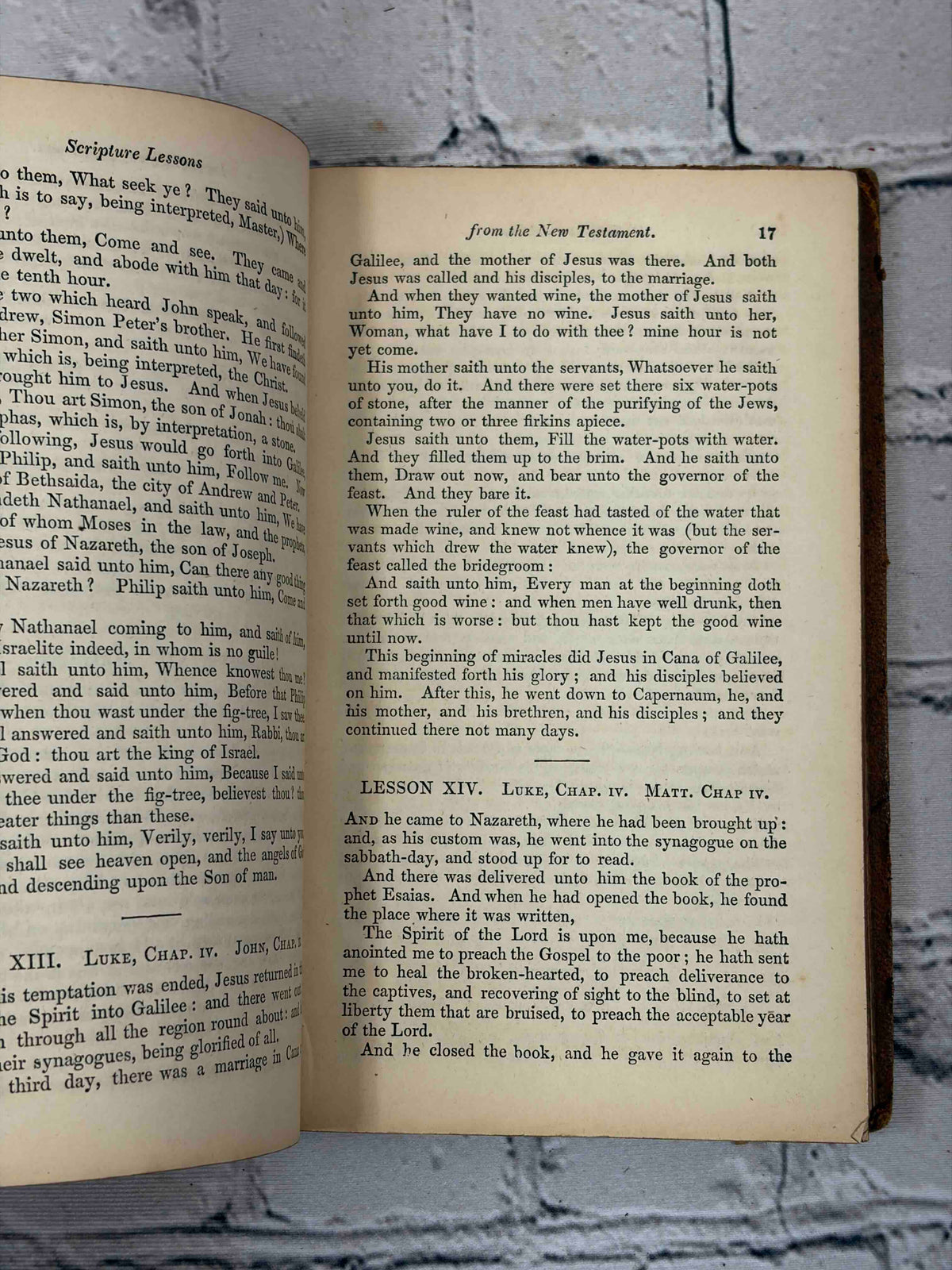 An Abridgment of the New Testament by Mrs. Trimmer, Rivington leather edition - text pages