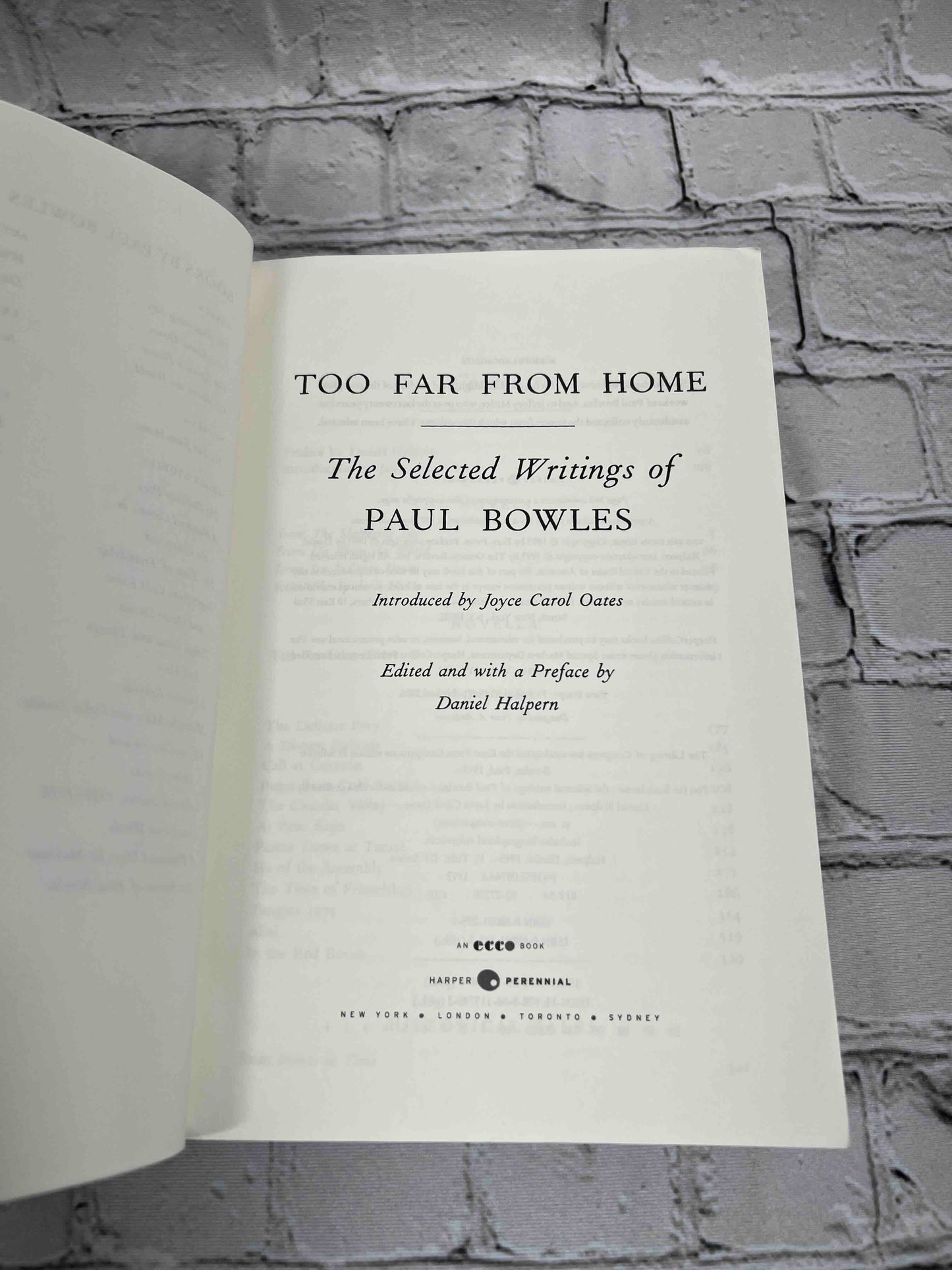 Too Far from Home: Definitive American Literature – Selected Short Stories, Essays, and Novels