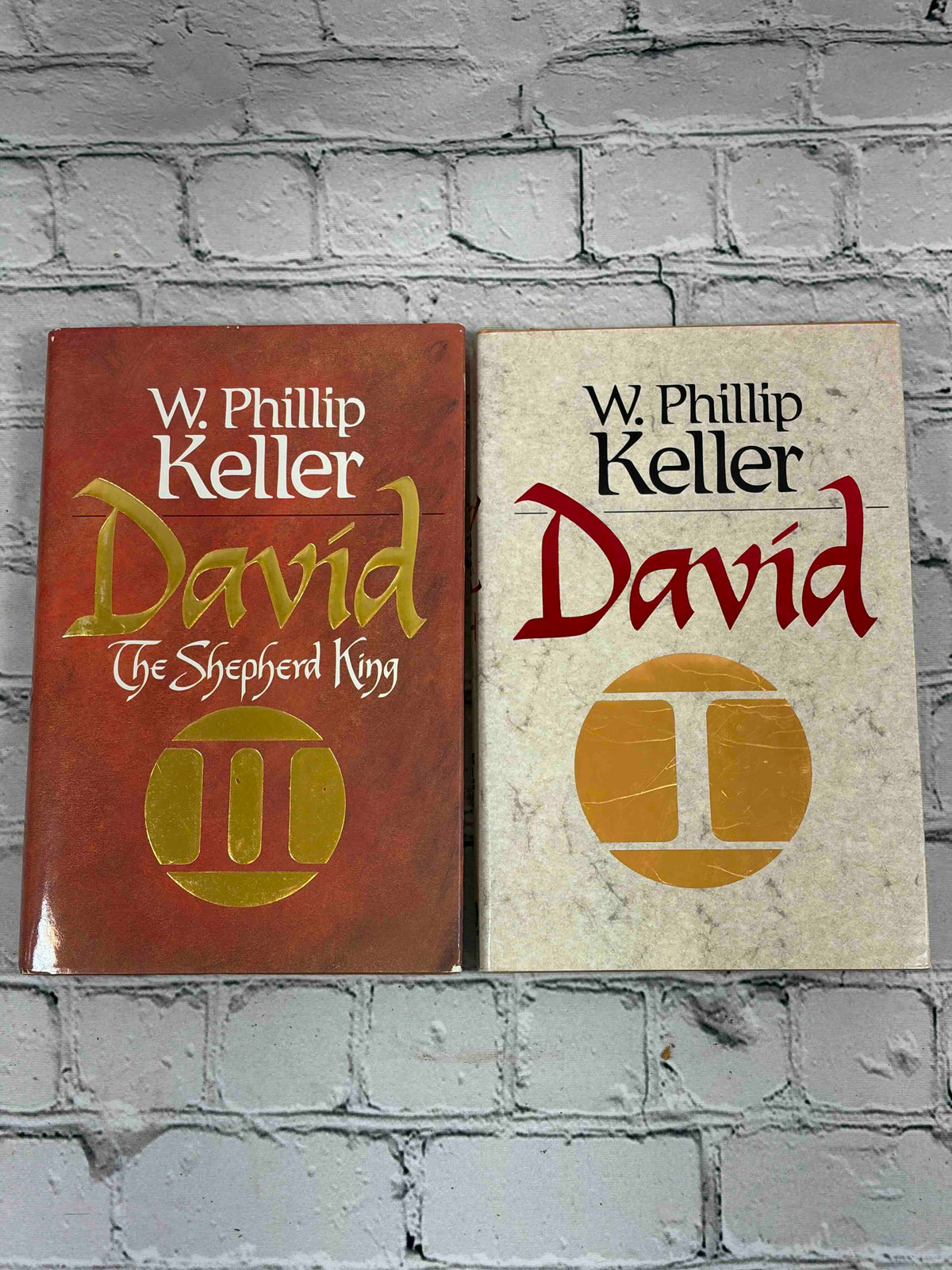 David I and David II by W. Phillip Keller, Word Books hardcovers - front dust jackets