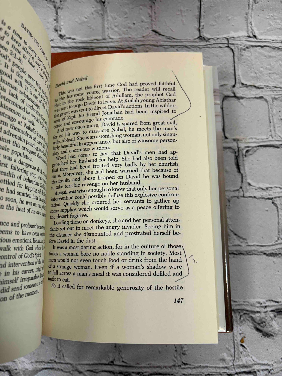 David I and David II by W. Phillip Keller, Word Books hardcovers - ink marginal marks in David I