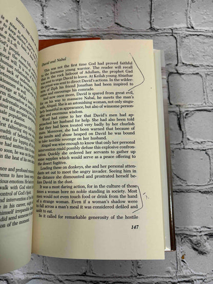 David I and David II by W. Phillip Keller, Word Books hardcovers - ink marginal marks in David I