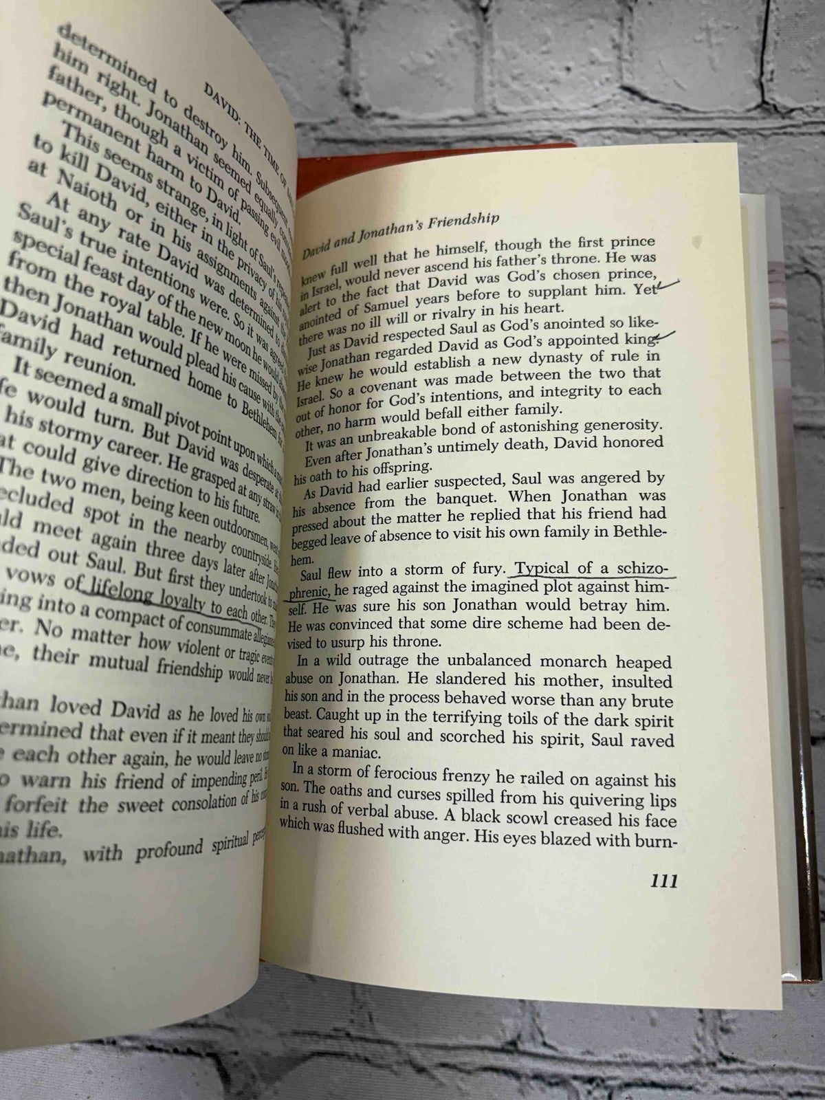 David I and David II by W. Phillip Keller, Word Books hardcovers - ink underlining and marks in David I