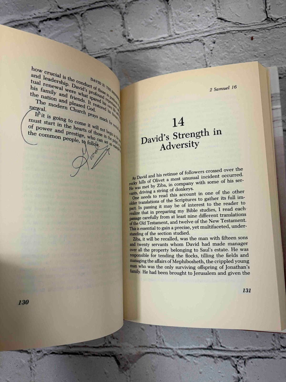 David I and David II by W. Phillip Keller, Word Books hardcovers - handwritten marginal note in David II