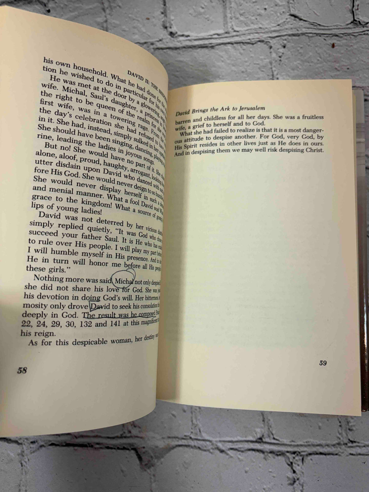 David I and David II by W. Phillip Keller, Word Books hardcovers - ink marks in David II