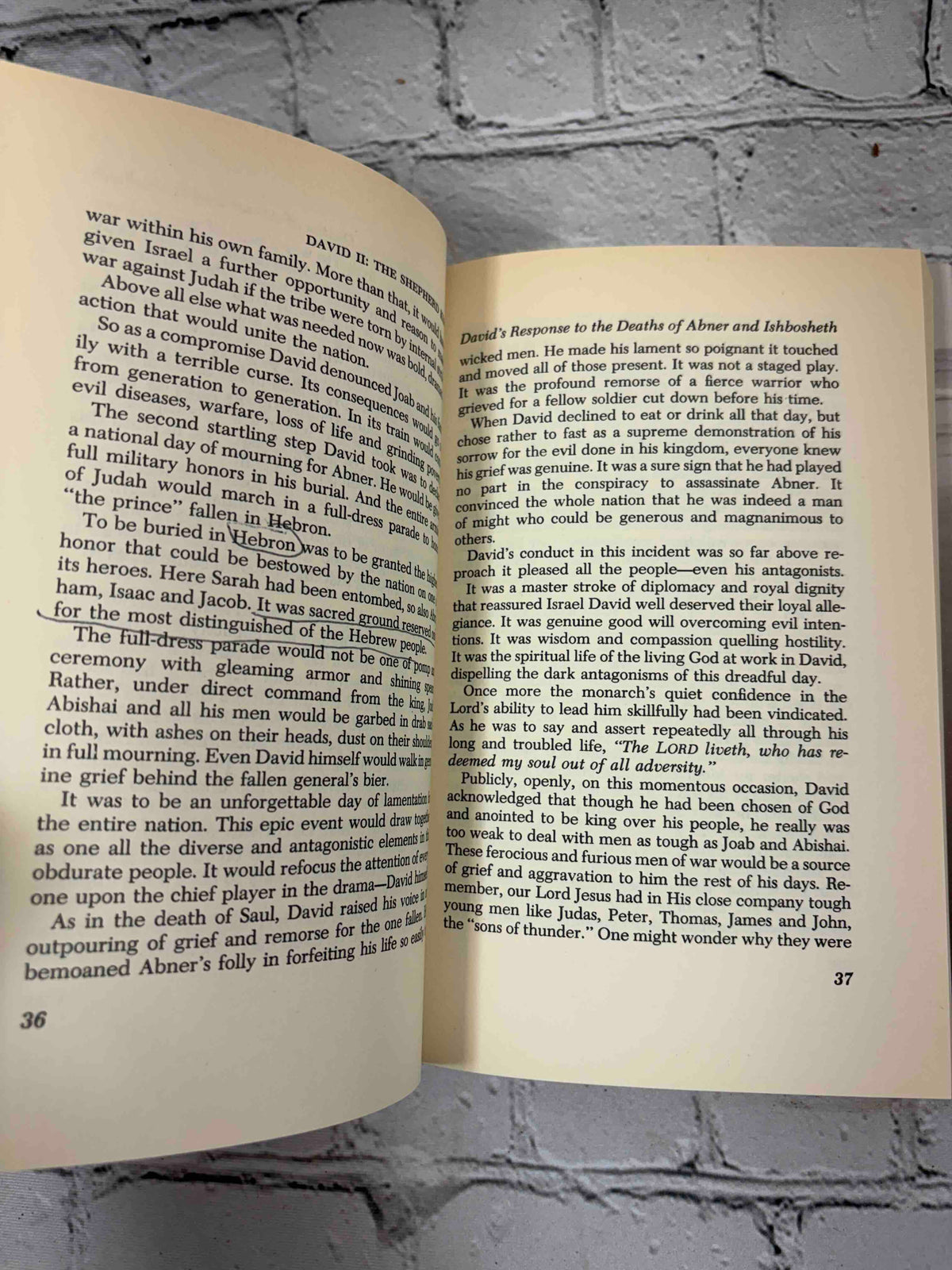 David I and David II by W. Phillip Keller, Word Books hardcovers - ink underlining in David II