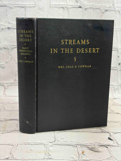 Streams in the Desert by Mrs. Chas. E. Cowman, 22nd edition - front cover and spine