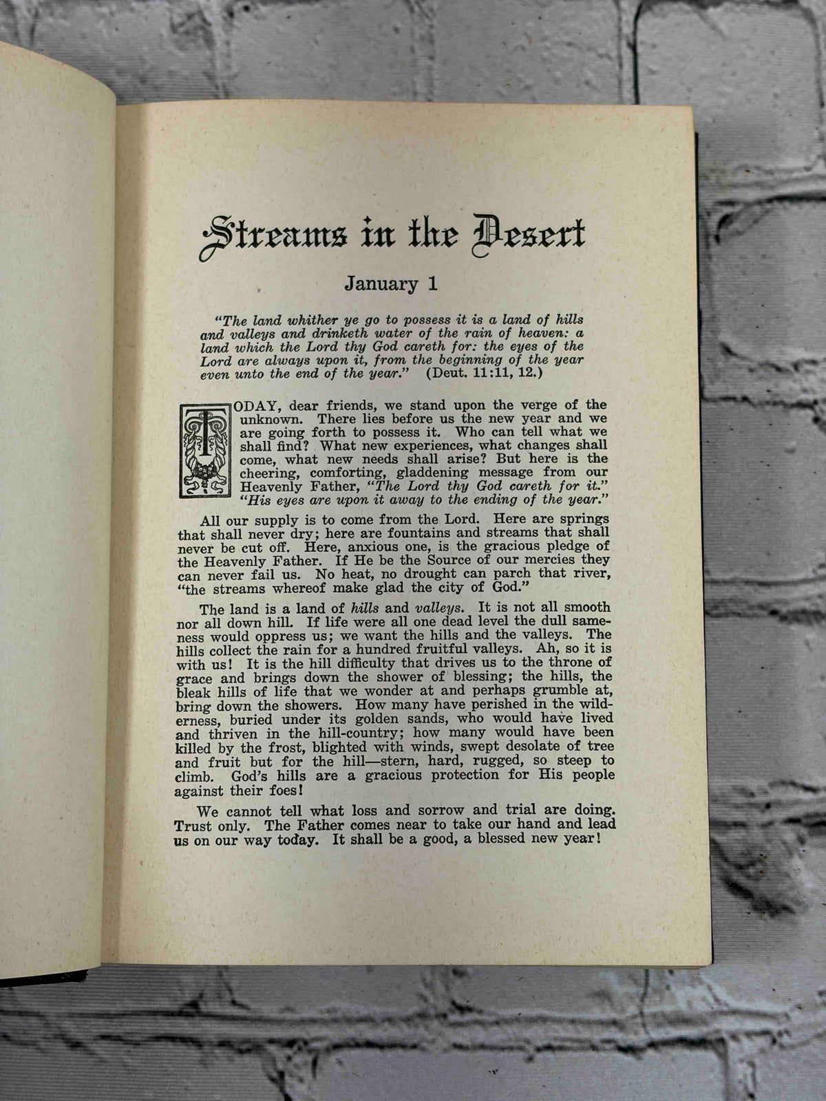Streams in the Desert by Mrs. Chas. E. Cowman, 22nd edition - January 1 reading