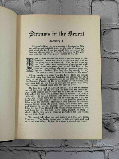 Streams in the Desert by Mrs. Chas. E. Cowman, 22nd edition - January 1 reading