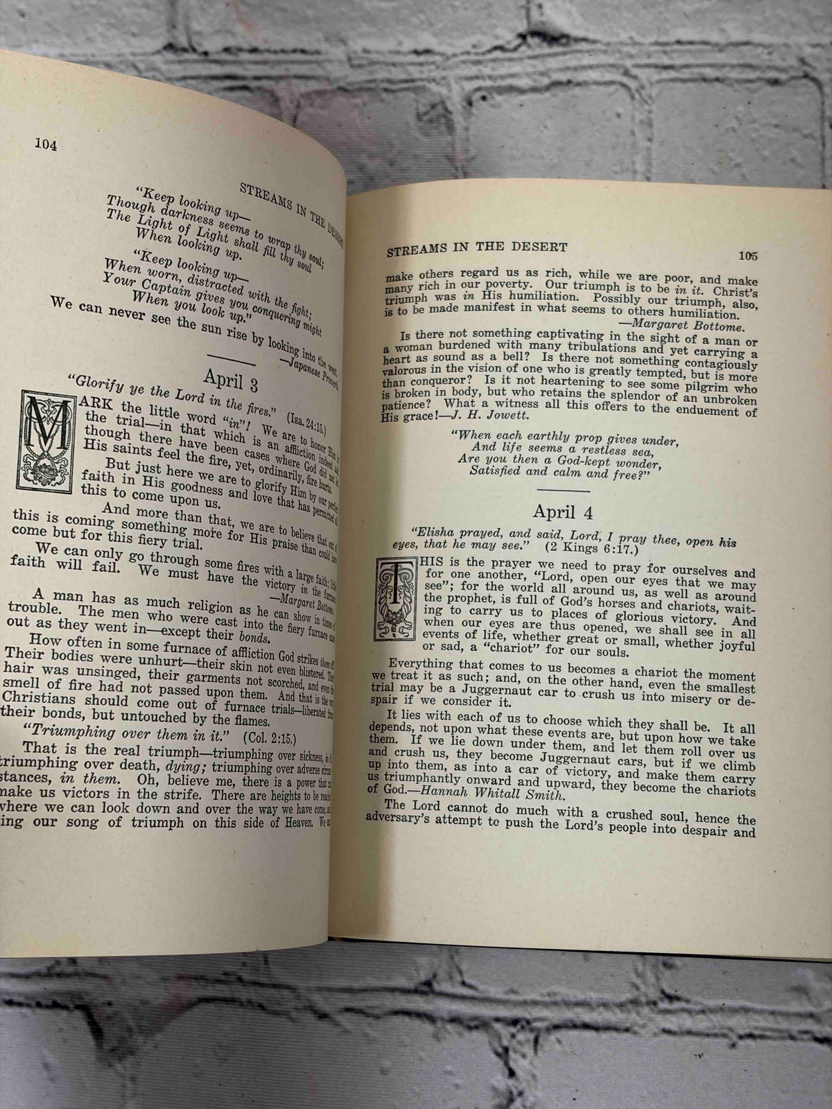 Streams in the Desert by Mrs. Chas. E. Cowman, 22nd edition - text pages