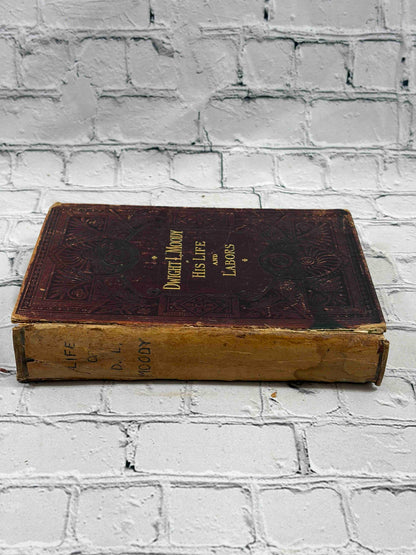 Life and Labors of Dwight L. Moody by Henry Davenport Northrop, 1899 - spine with handwritten label