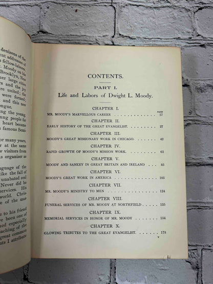 Life and Labors of Dwight L. Moody by Henry Davenport Northrop, 1899 - contents