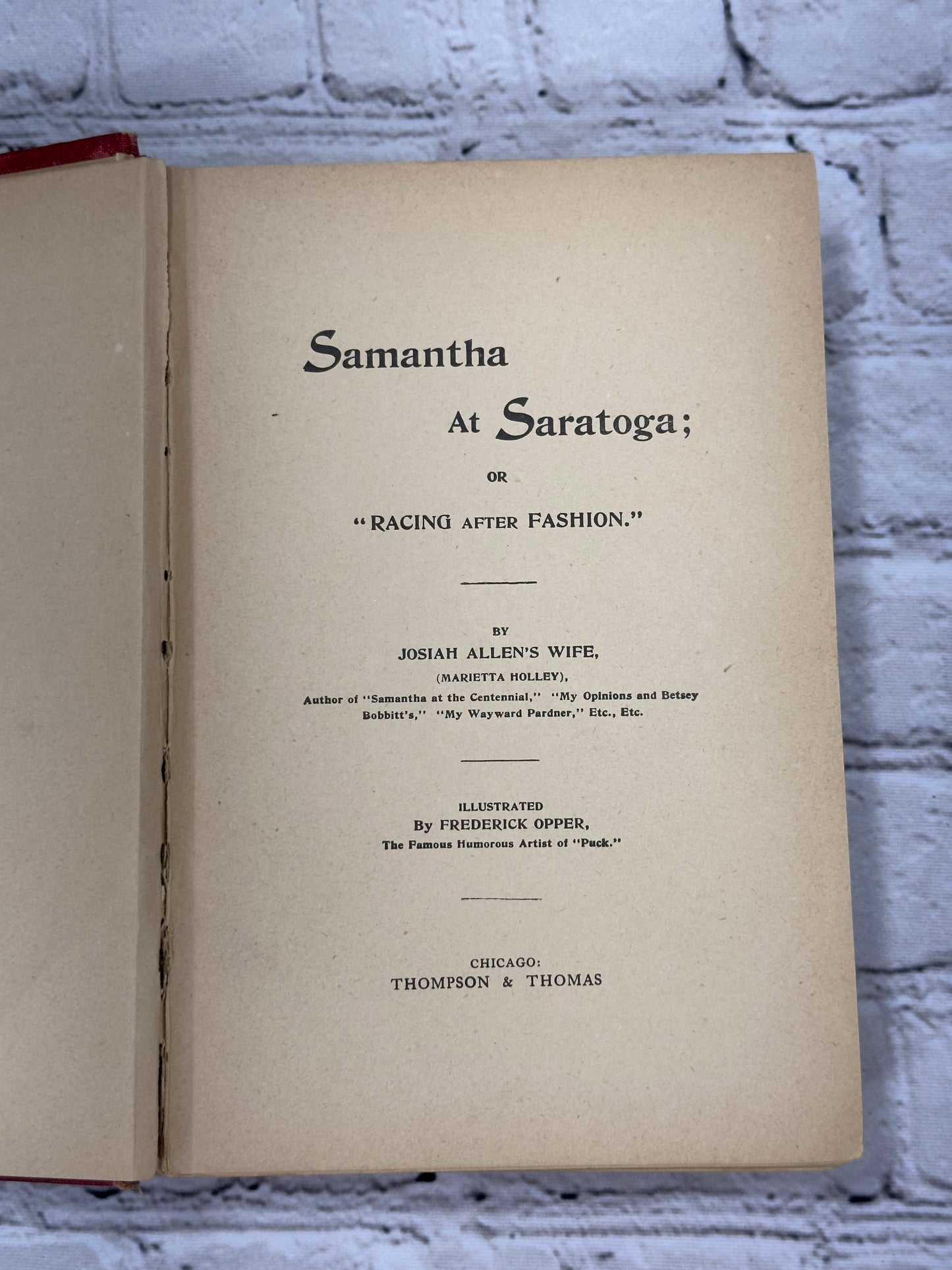 Samantha at Saratoga by Josiah Allen's Wife (Marietta Holley) [1887]