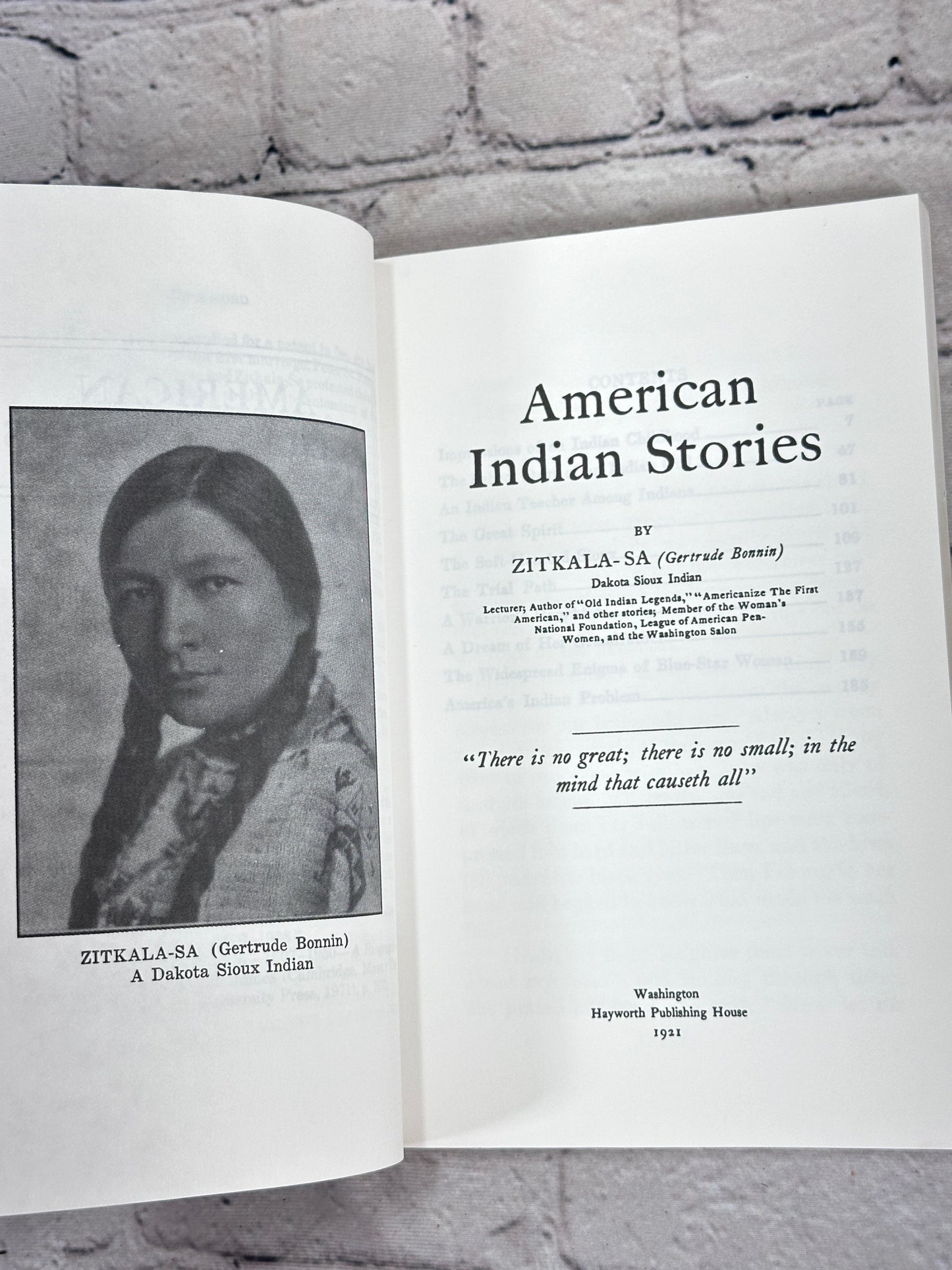 American Indian Stories by Zitkala-Sa [5th Bison Printing · 1985]