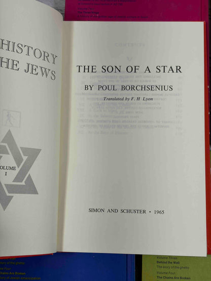 The History of the Jews by Poul Borchsenius, 1965 Simon and Schuster 5-volume set - Volume One title page
