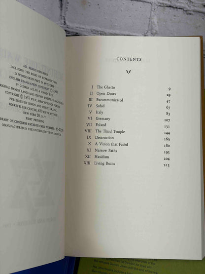 The History of the Jews by Poul Borchsenius, 1965 Simon and Schuster 5-volume set - Volume Three copyright page and contents
