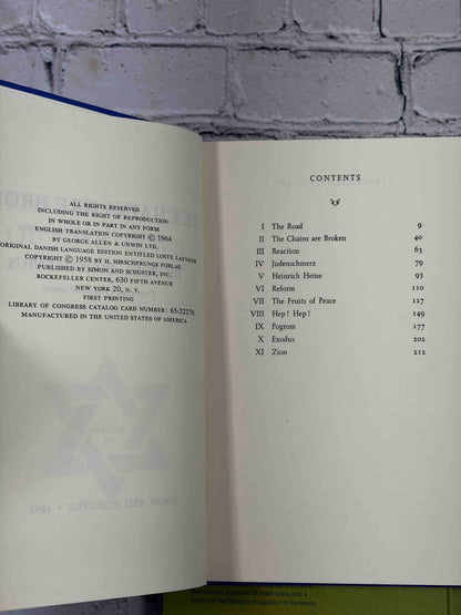 The History of the Jews by Poul Borchsenius, 1965 Simon and Schuster 5-volume set - Volume Four copyright page and contents