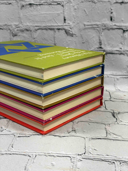The History of the Jews by Poul Borchsenius, 1965 Simon and Schuster 5-volume set - stacked volumes, page edges